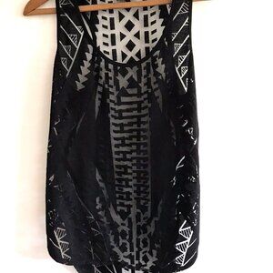 Mossimo Women's Top  Sheer Black Tank Top Size Small Goth Witchcore